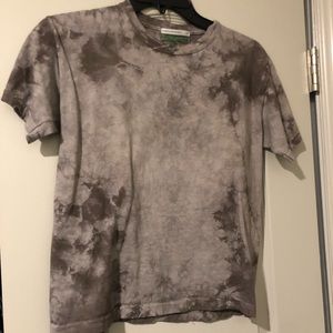 tie die gray top